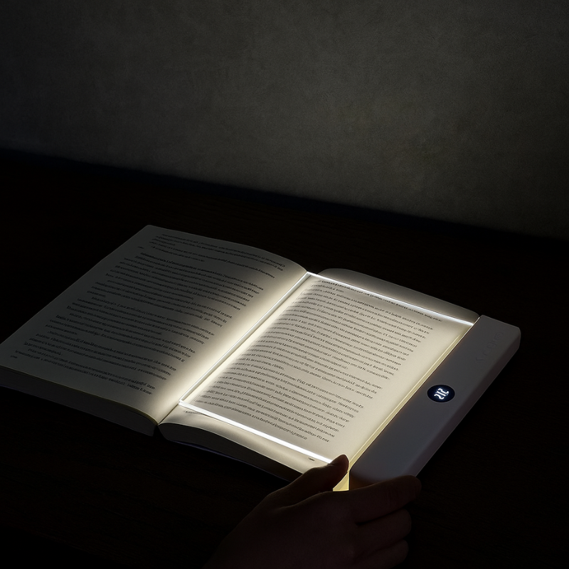 Flat LED Reading Light | 3 Light Modes | USB Rechargeable with Timer | PageGlow