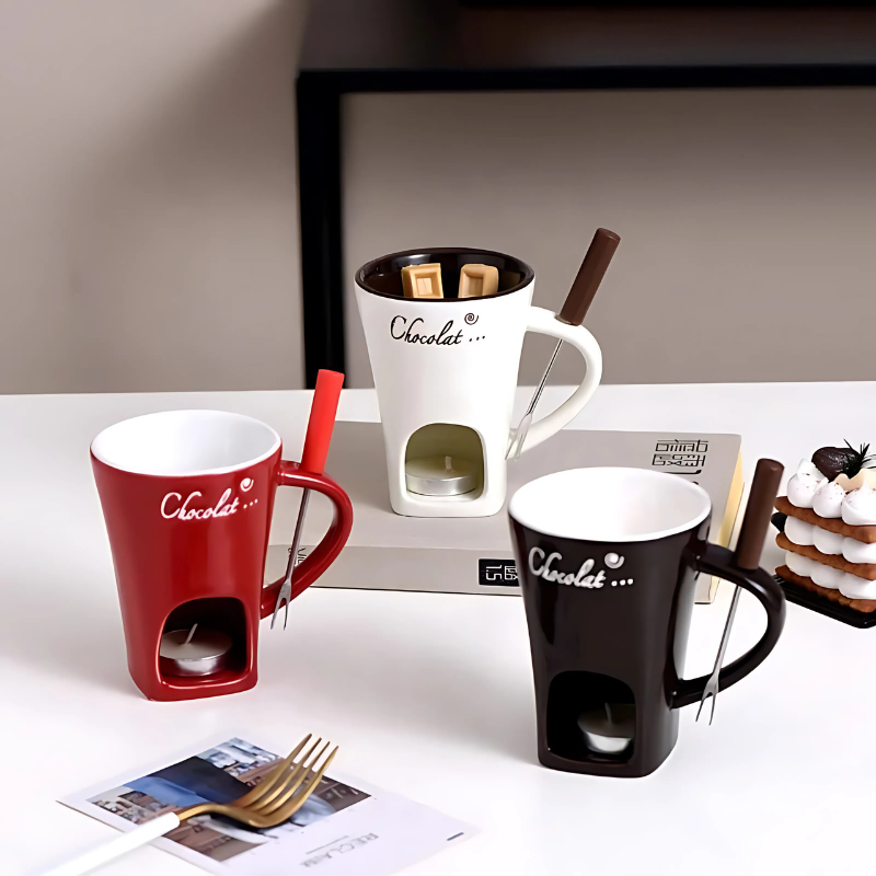 Expérience fondue | Fait fondre le chocolat et le fromage sans électricité | Lavable au lave-vaisselle | ChocoMelt