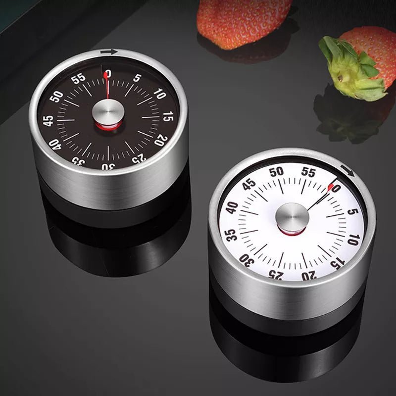 Mechanischer Küchentimer Edelstahl | Magnetrückseite, ohne Batterien | 60-Minuten-Timer für Küche, Sport, Lernen 6