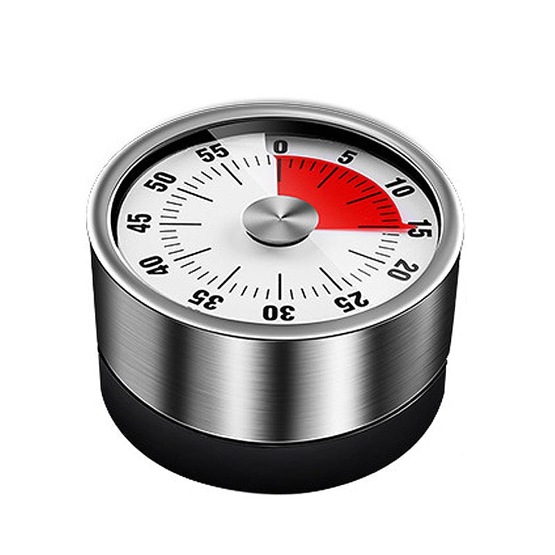 Mechanischer Küchentimer Edelstahl | Magnetrückseite, ohne Batterien | 60-Minuten-Timer für Küche, Sport, Lernen 8