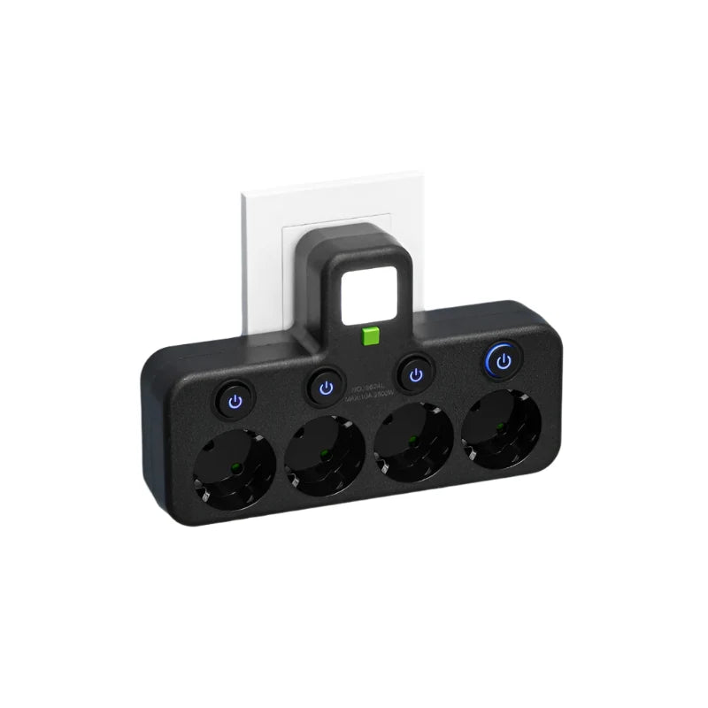 Mehrfachsteckdose USB Typ-C 2500 W Kontrollschalter mit Überspannungsschutz 5