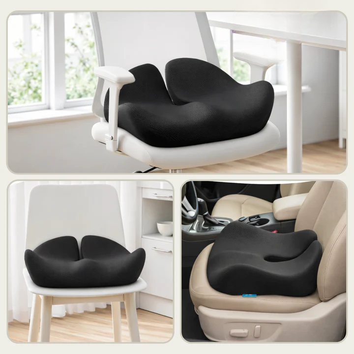 Memory-Foam-Sitzkissen | Druckentlastung beim Sitzen | Rutschfeste Unterseite | CushionCraft