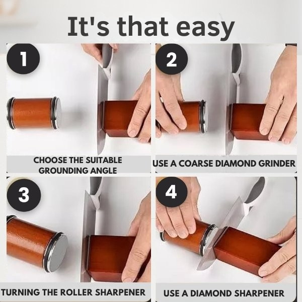Messer schärfen | Roll Messerschärfer | Schnelles & Präzises Schärfen| KlingenKraft
