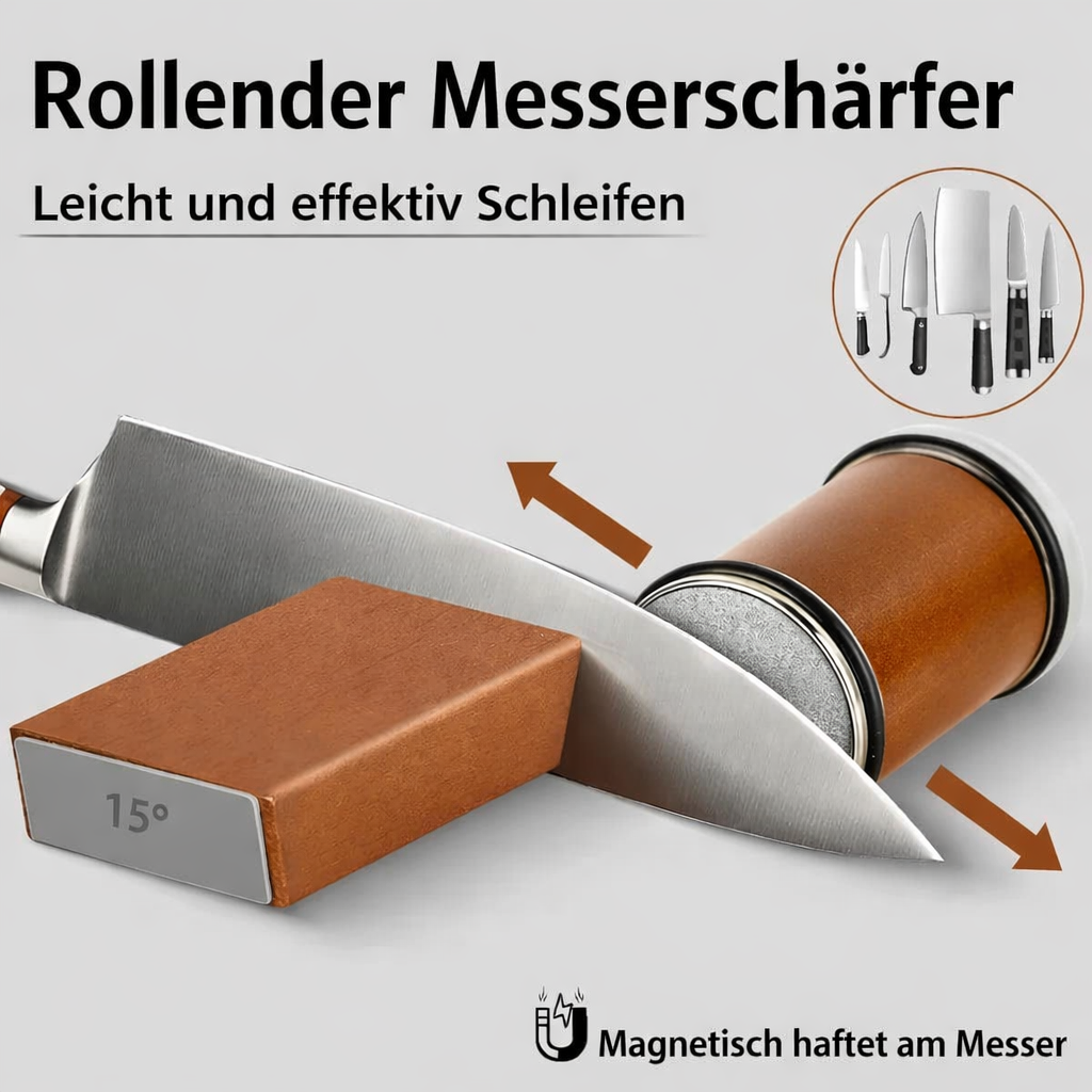 Messerschärfer | Rollschärfer | Magnetwinkel sicher | EdgeRoll