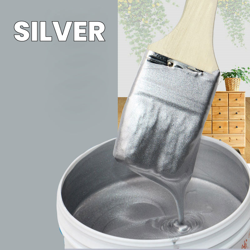 Metallic-Effektfarbe 200 g | Inklusive Pinsel, deckend in einem Auftrag | Für Holz, Metall und Dekoobjekte geeignet