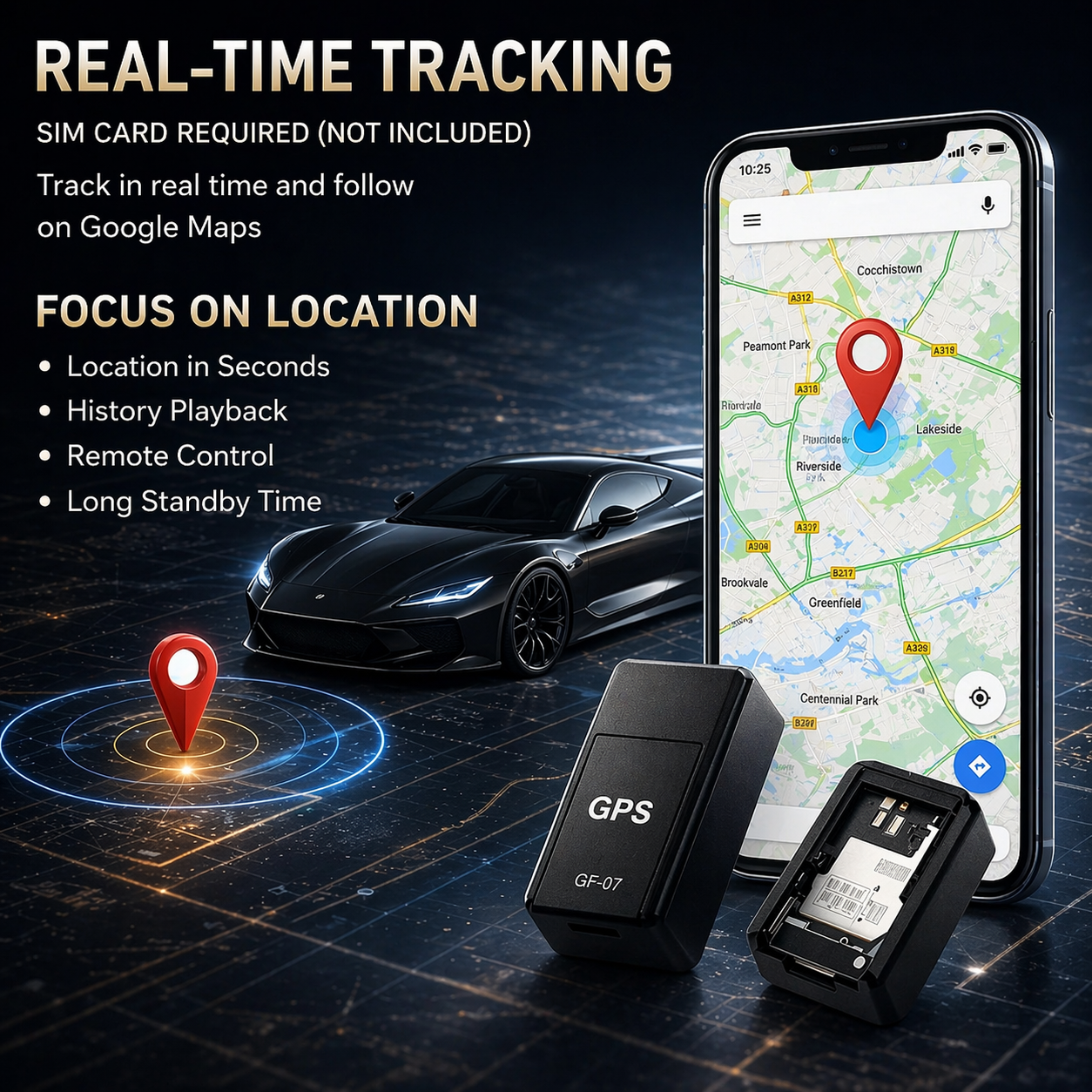 Mini GPS Tracker | Magnetischer Auto-Tracker | Echtzeit-Ortung | Magnetrax