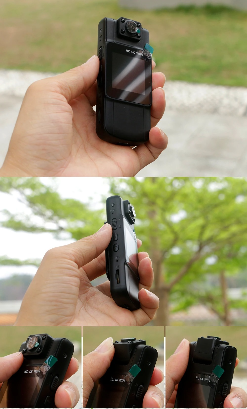Mini-Kamera | 4K Video | Drehbare Linse | SecureCam