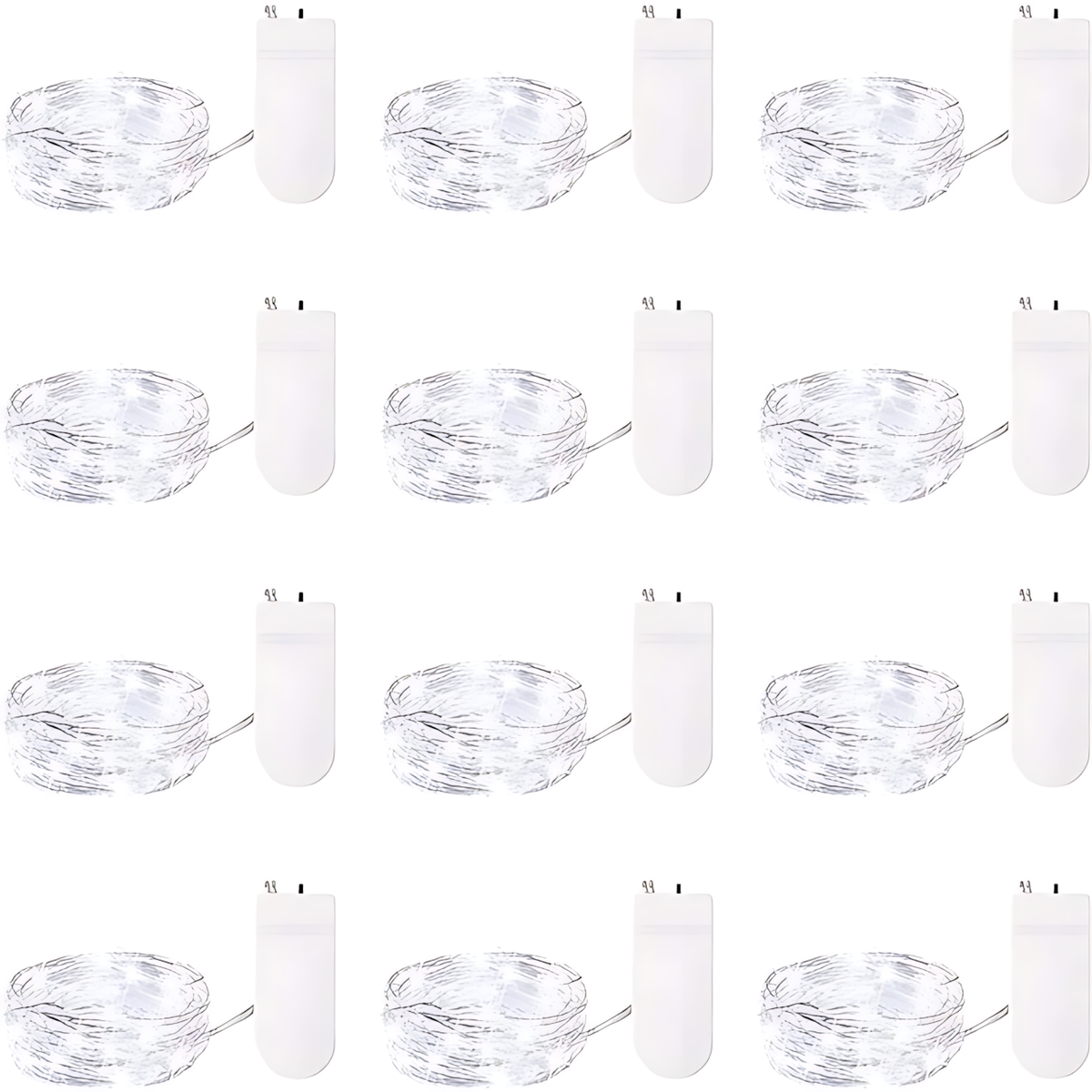 Mini LED Lichterketten Hochzeit & Party | 100er Set, 20 LEDs pro Strang auf 7 Fuß Draht | Wasserdicht & flexibel