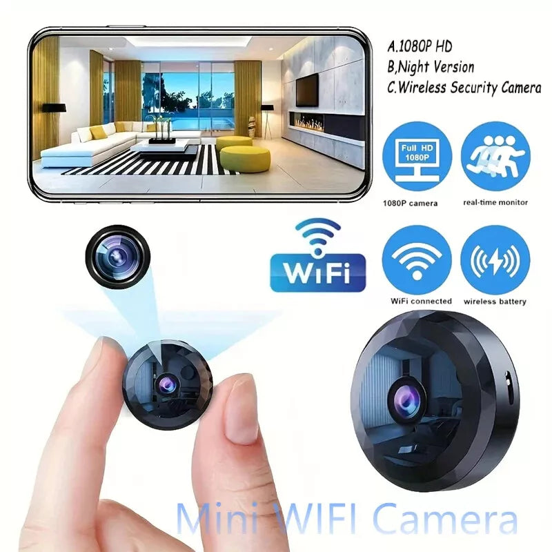 Magnetic Mini WiFi Camera | Wi-Fi surveillance | With MicroSD recording | SafeView