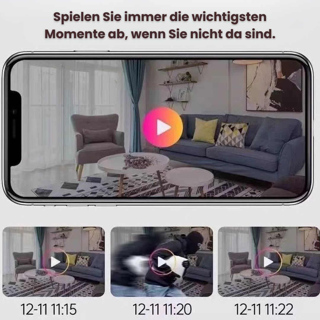 Minikamera| Live-Überwachung überall | Nachtsicht und Bewegungserkennung | SafeOrbit
