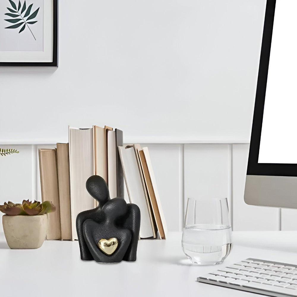 Minimalistische Paarfigur | Symbol für Nähe | Glatte Oberfläche | SilentPair