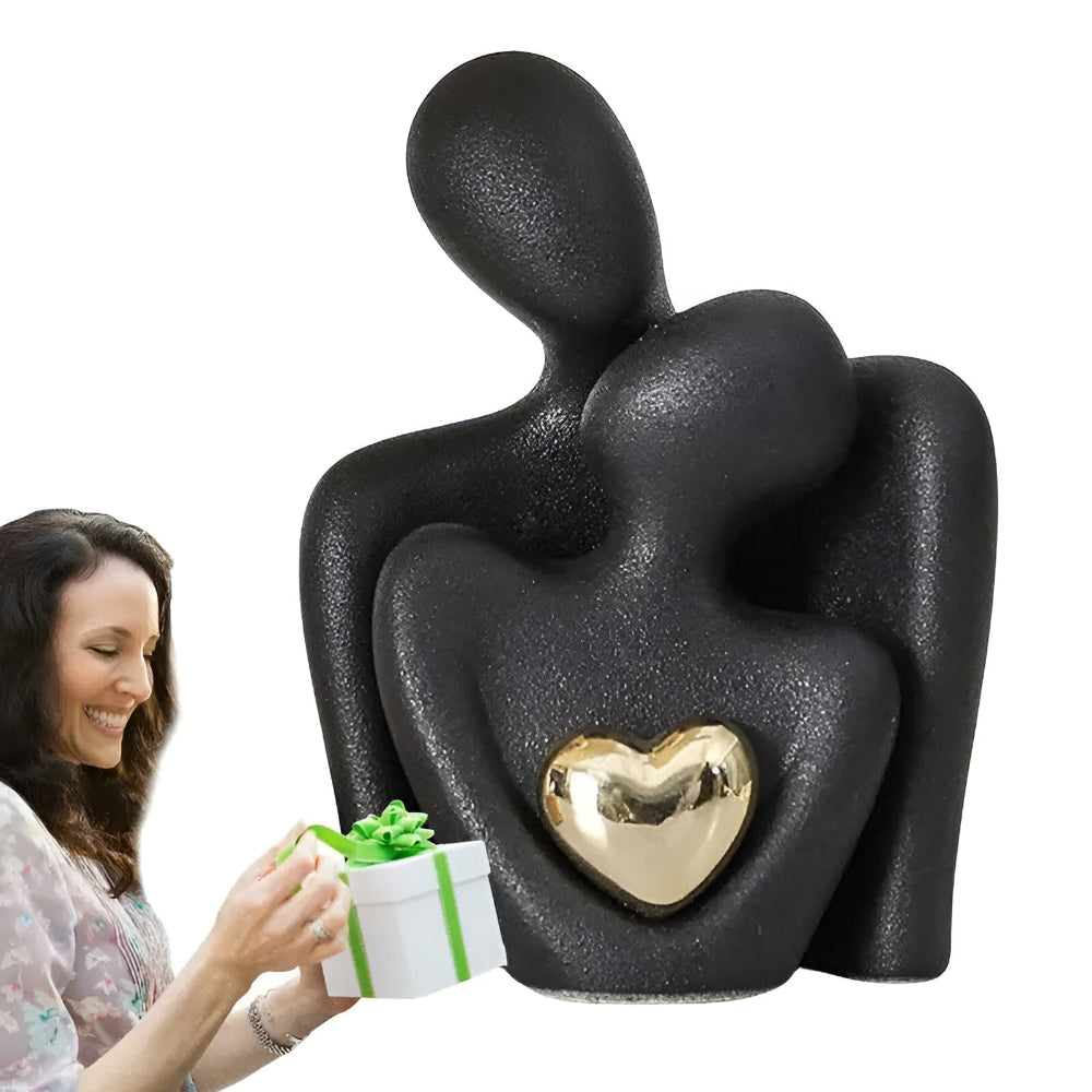 Minimalistische Paarfigur | Symbol für Nähe | Glatte Oberfläche | SilentPair
