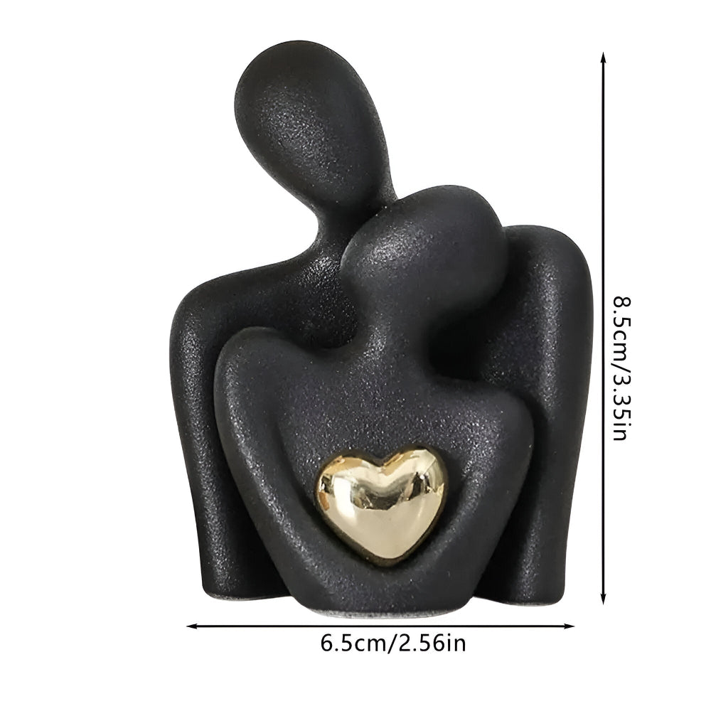 Minimalistische Paarfigur | Symbol für Nähe | Glatte Oberfläche | SilentPair