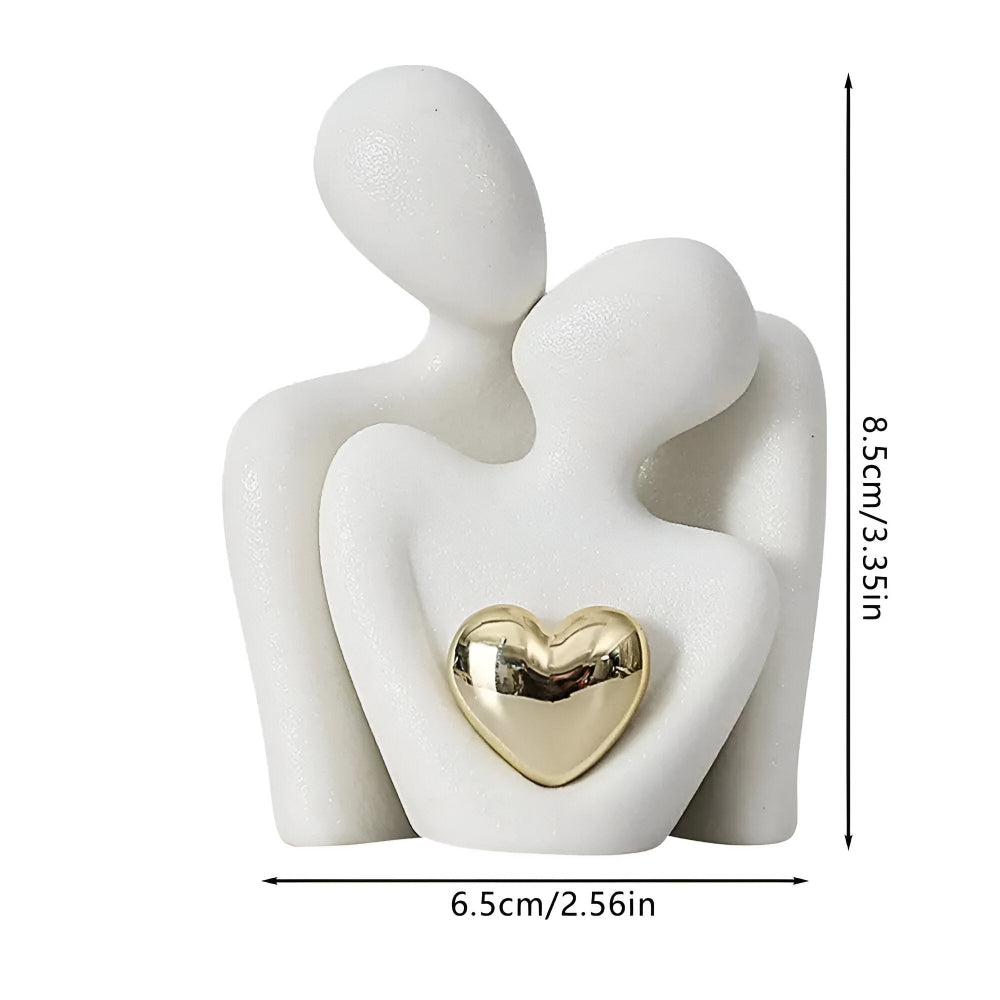 Minimalistische Paarfigur | Symbol für Nähe | Glatte Oberfläche | SilentPair