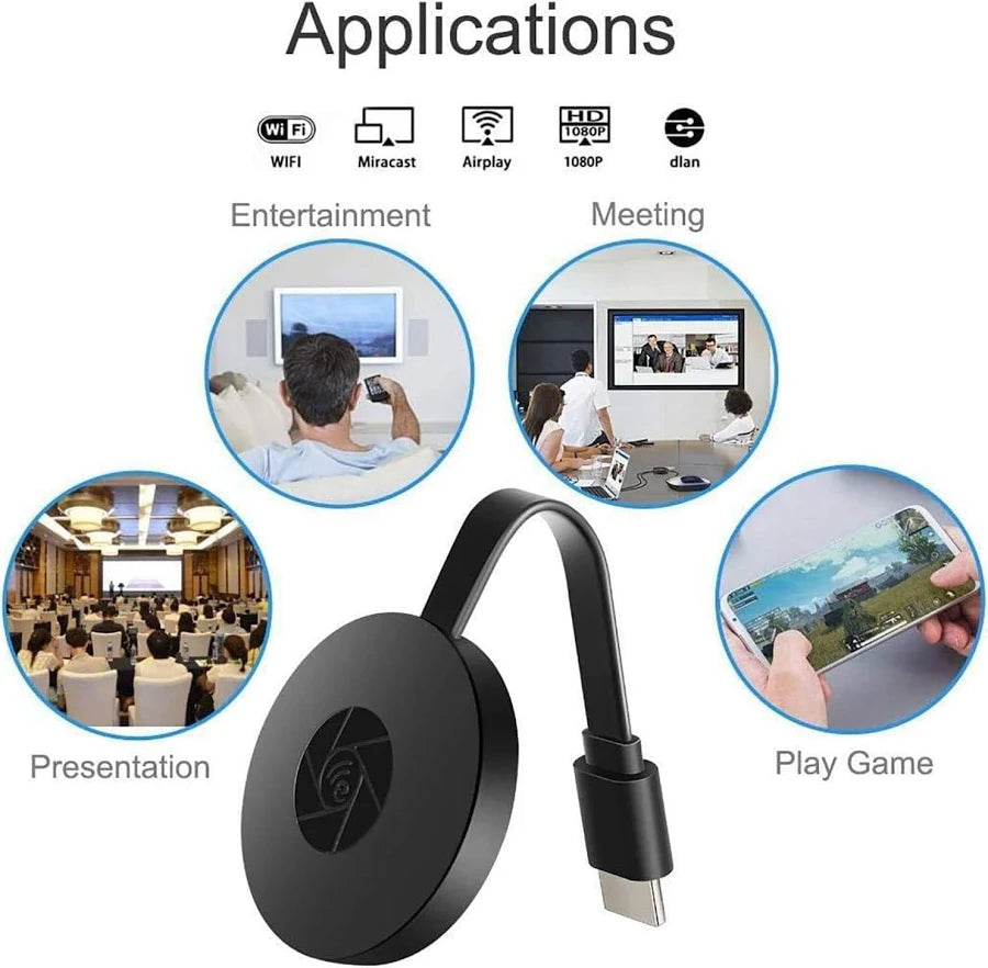 Miracast | Kabelloser HD-Mirror-Adapter | AirPlay & DLNA | CastView Pro