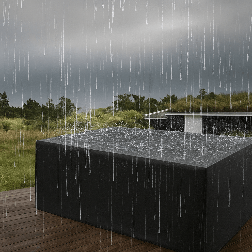 Möbelabdeckung Polyester Wasserdicht | Schwarz oder Silber, 12 Größen 80–152 cm | UV- und Frostschutz für Gartenmöbel 16