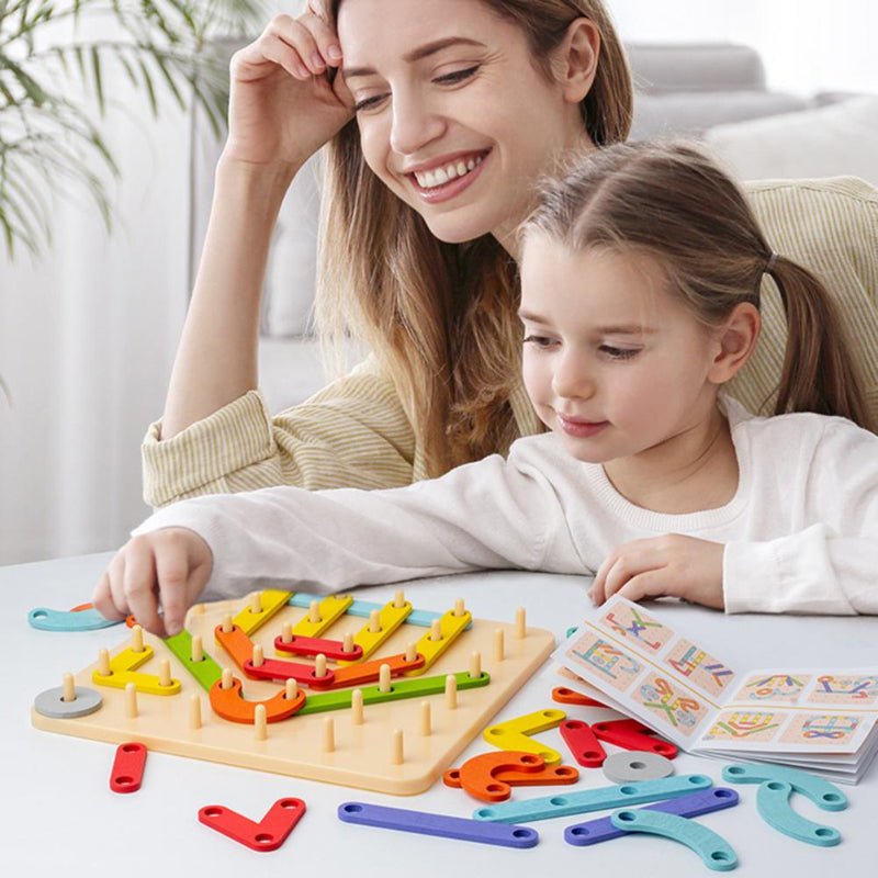 Montessori-Puzzle | mit Steckbrett & Formen | Holz, Ab 3 Jahren | FormFuchs