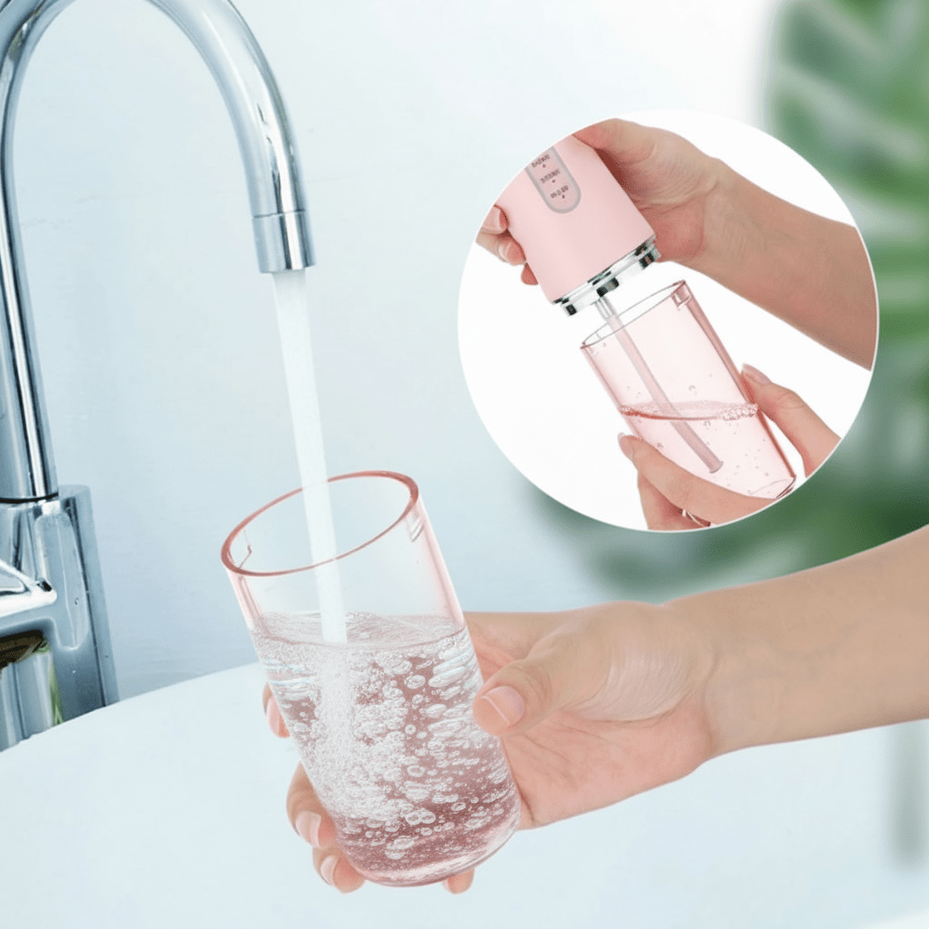 Munddusche elektrisch | 3 Druckstufen | 360° Düse | PulseDent