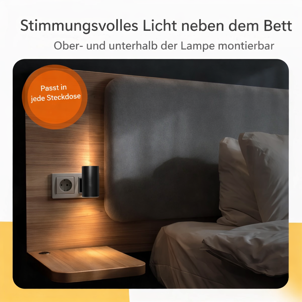 Nachtlampe | Automatische Sensorbeleuchtung | Energiesparendes LED Nachtlicht | LumenGuard