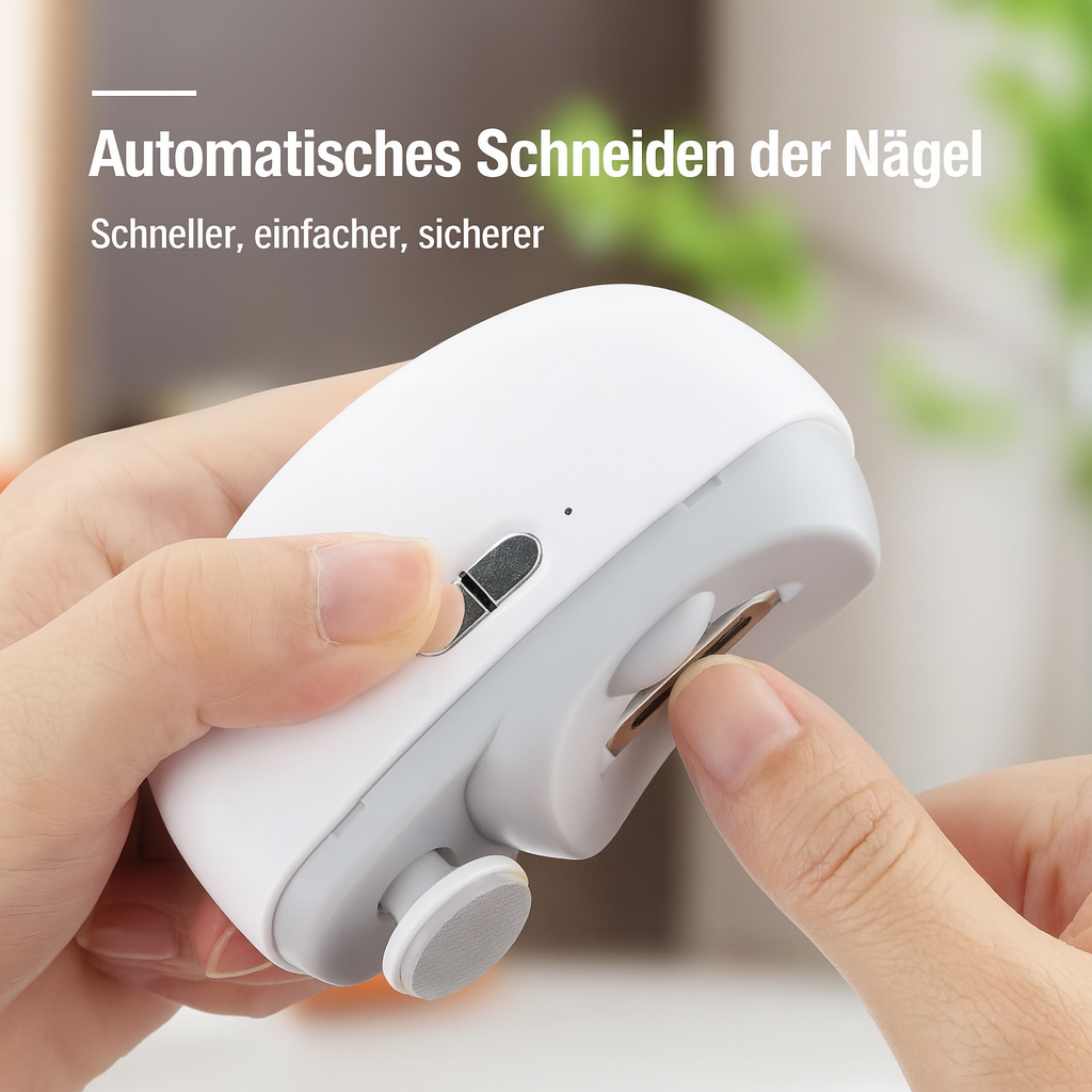 Nagelknipser | 3-in-1 Schneiden Feilen Polieren | USB Aufladbar | NailEase