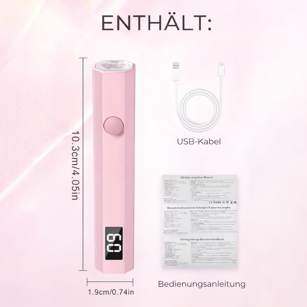 Nagellampe | Tragbare UV LED Lampe | Schnelle Aushärtung & Perfektes Finish |Veloria