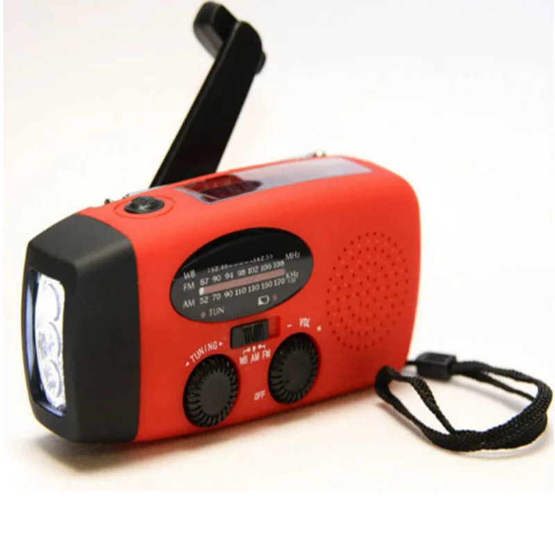 Notfallradio mit Powerbank | Kurbelradio mit Solar | USB & LED-Taschenlampe | CrankPower