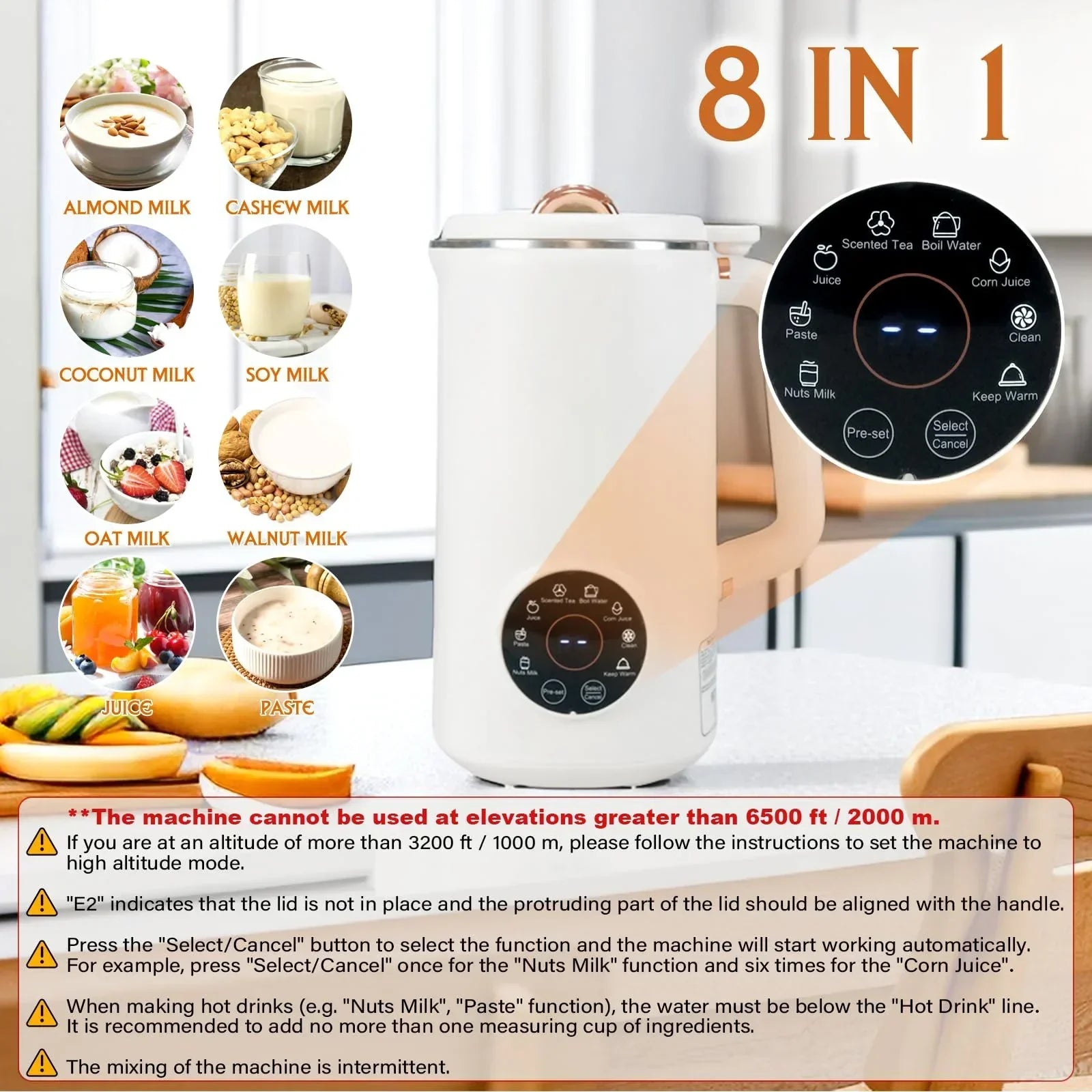 Nussmilchmaker 8-in-1 | Multifunktional | Automatisch | NutriPress