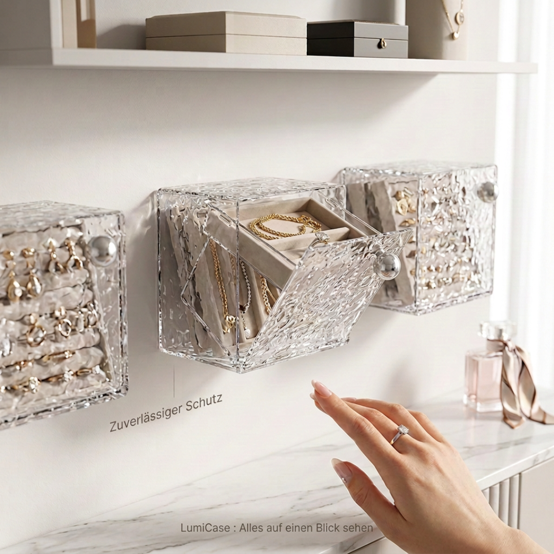 Schmuck Organizer Acryl | Selbstklebend ohne Bohren | Übersichtliche Aufbewahrung für Ketten, Ringe & Ohrringe 2