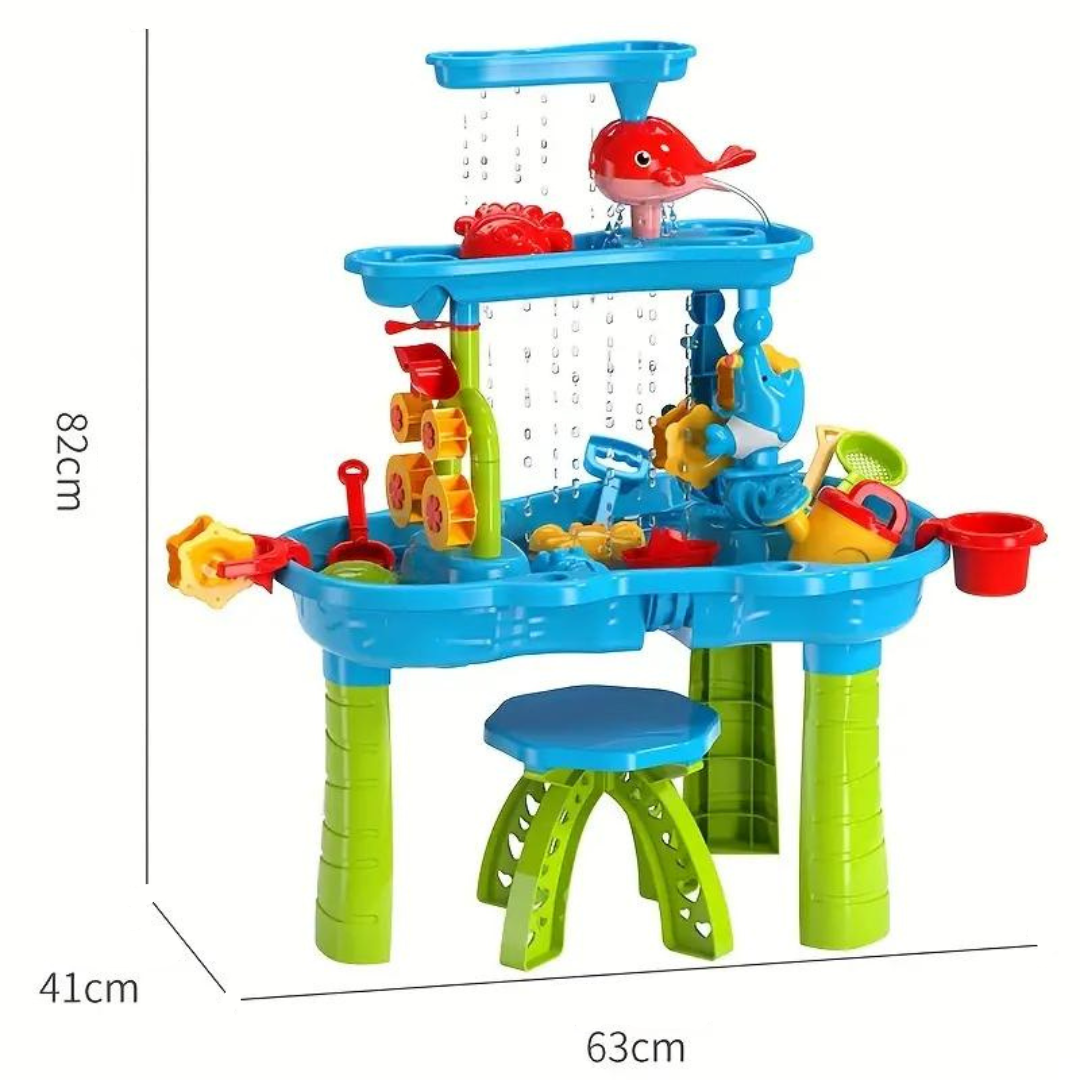 Vodní tabule Interaktivní venkovní hrací tabule | vodopád | s figurkami a příslušenstvím | SplashTable
