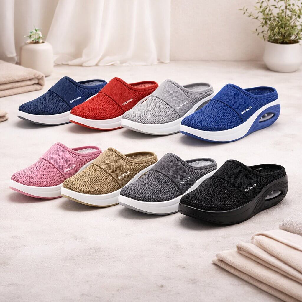 Orthopädische Hausschuhe | Einfaches Reinschlüpfen | Atmungsaktives Mesh | HomeStep