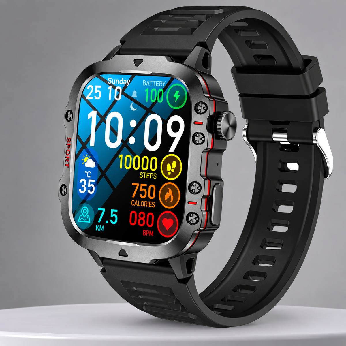 Outdoor-Smartwatch | Wasserdicht | Multifunktional | PeakWatch