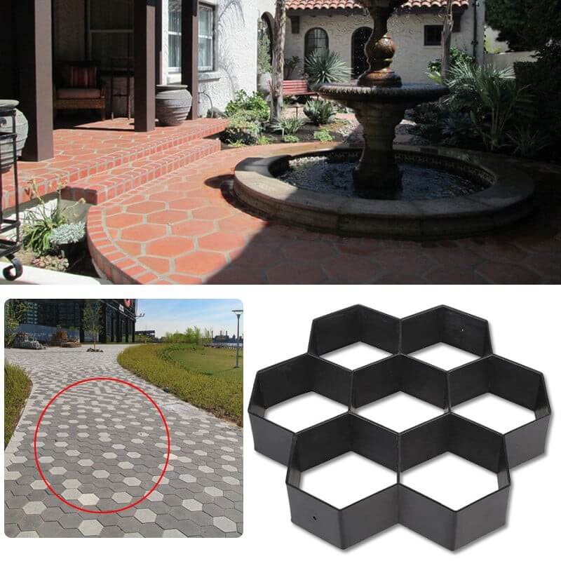 Pfad Bodenform | Beton Hexagon | Wiederverwendbare Pflasterschablone | Moldway