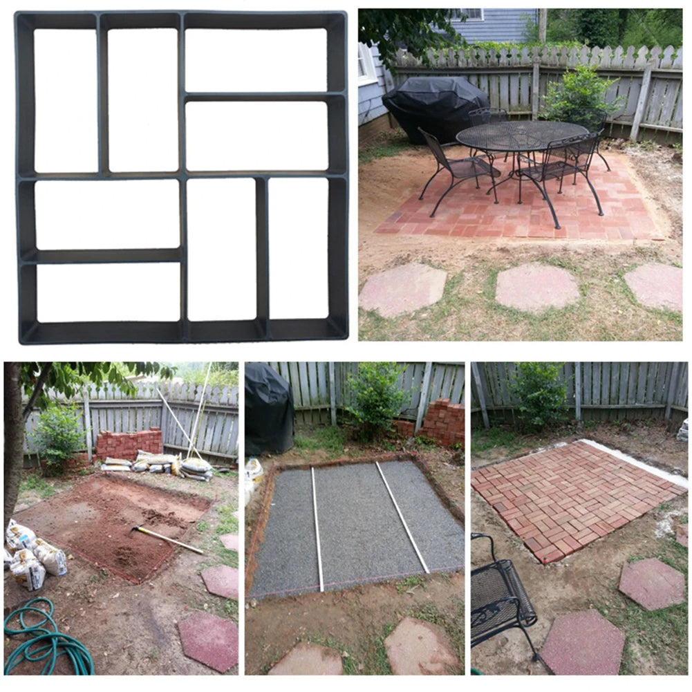 Pfad Bodenform | Beton Hexagon | Wiederverwendbare Pflasterschablone | Moldway