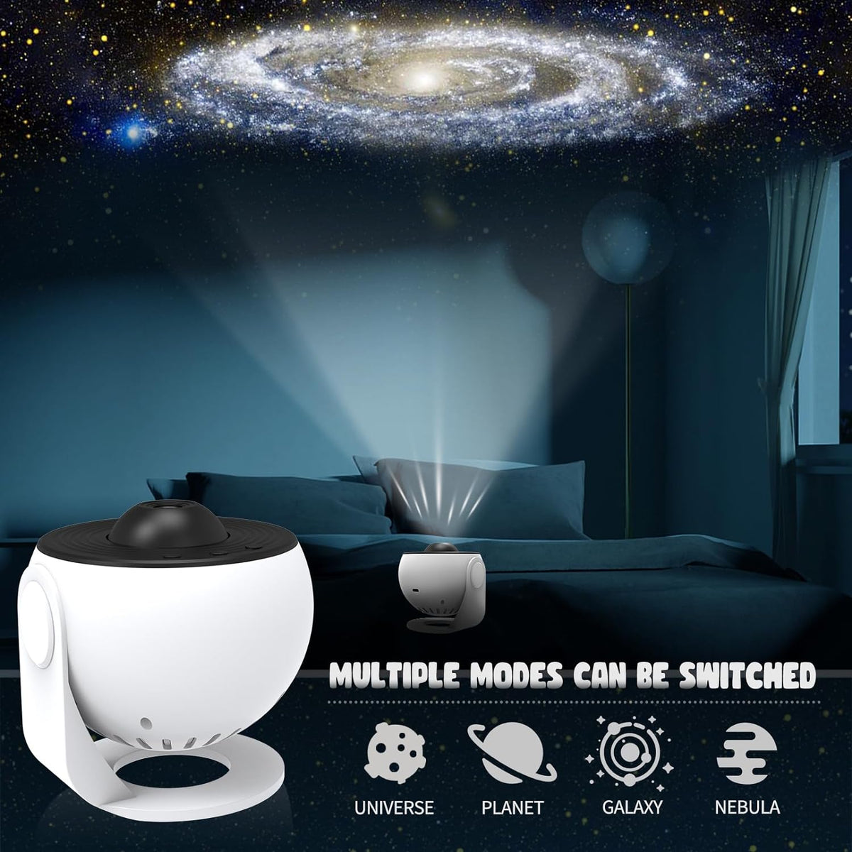 Planetarium-Projektor 360 Grad drehbar 12 Filmscheiben mit 4-Stunden-Timer 6