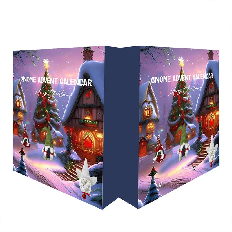 Plüsch-Wichtel Adventskalender handgefertigt 24 Fächer mit Filzhut 10