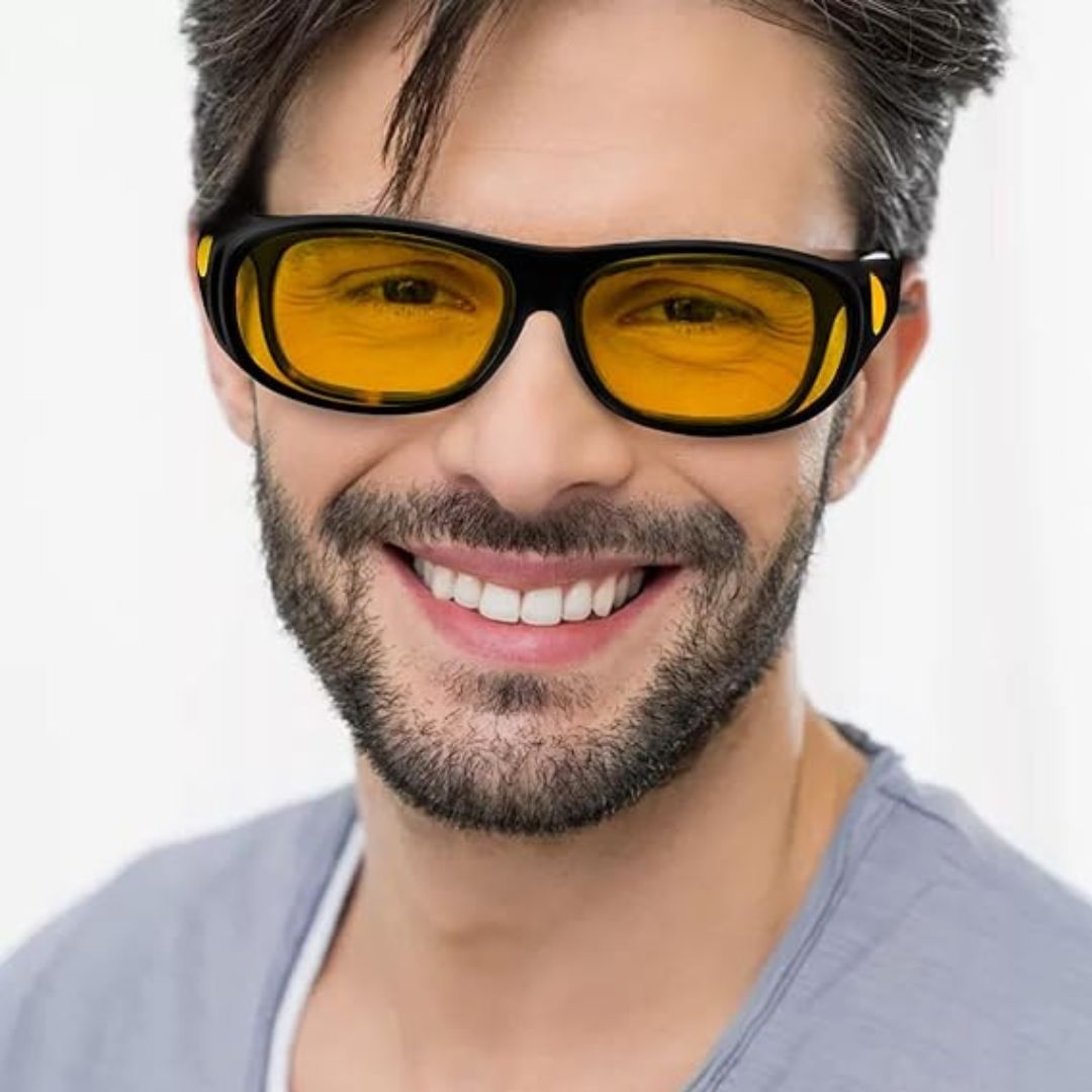 Polarisierte Brille | Anti Blend Kontrastgläser | Bessere Sicht bei Nacht | VisionGuard