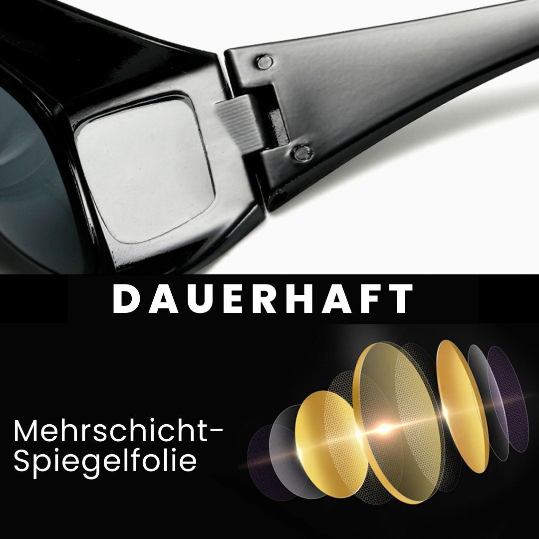 Polarisierte Brille | Anti Blend Kontrastgläser | Bessere Sicht bei Nacht | VisionGuard