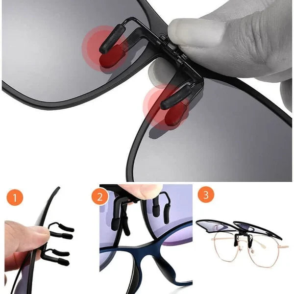 Polarisierte Sonnenbrille | Aufsteckbare Korrektionsgläser | UV400-Schutz | Fliplens