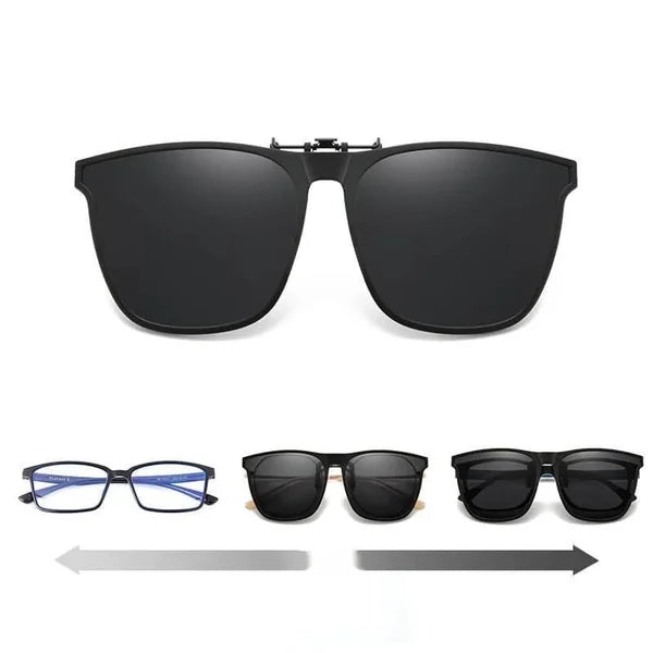 Polarisierte Sonnenbrille | Aufsteckbare Korrektionsgläser | UV400-Schutz | Fliplens