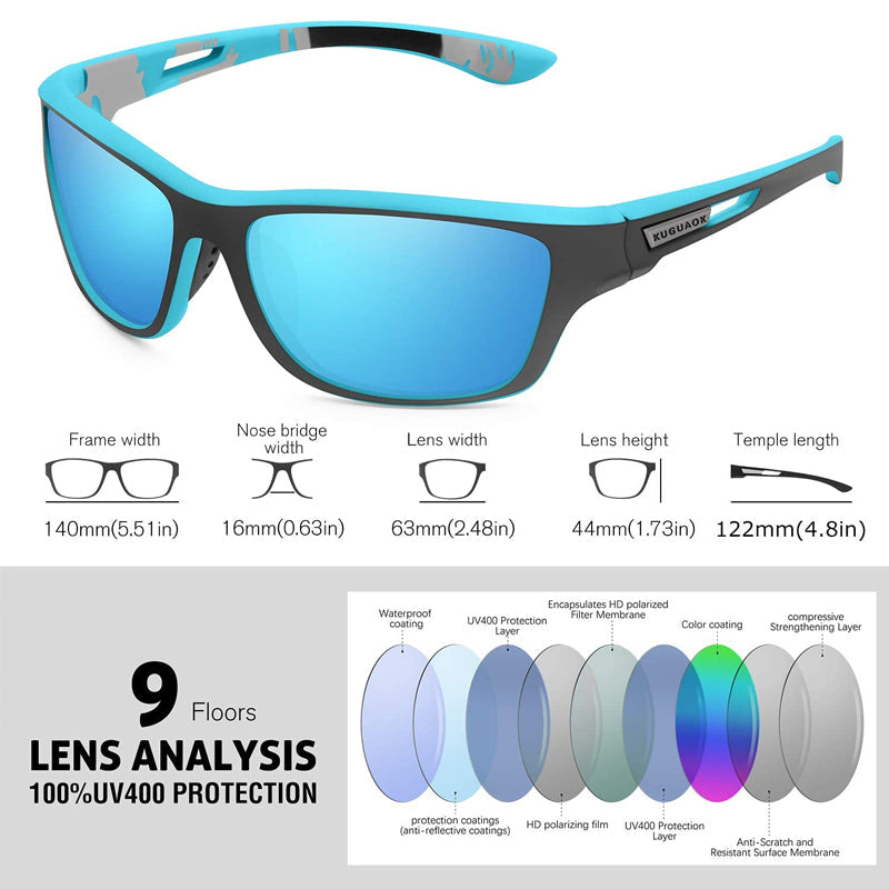 Polarisierte Sportsonnenbrille | TAC-Linse 7-lagig | Fotochrom | Clarvex