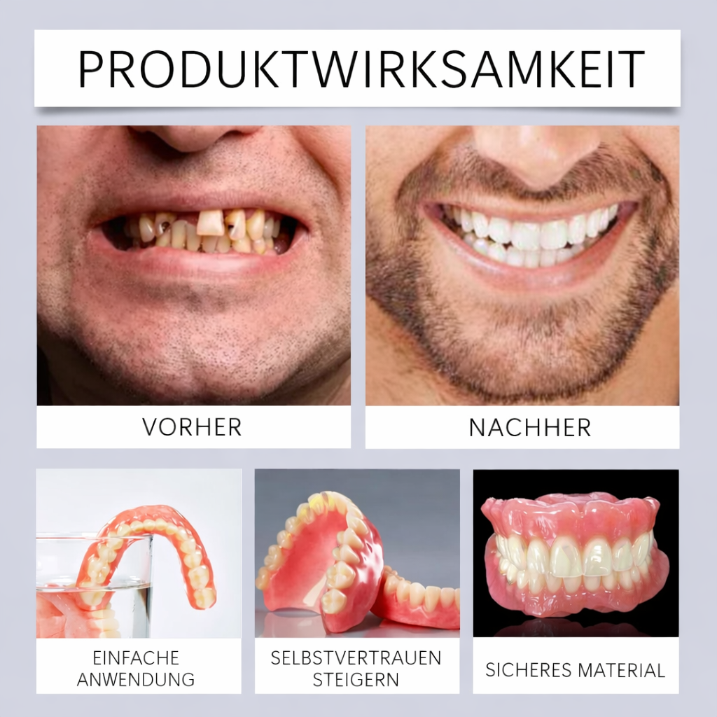 Prothese | Zahnersatz-Polster aus Silikon | Rutschfest | ComfortCush