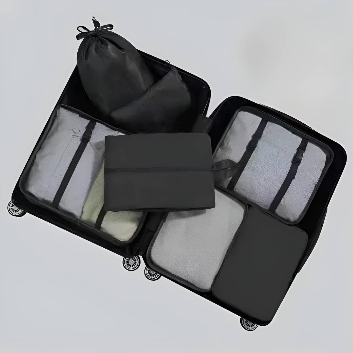 Reise-Packwürfel Set Kompressionsdesign mit separatem Schuhfach 2