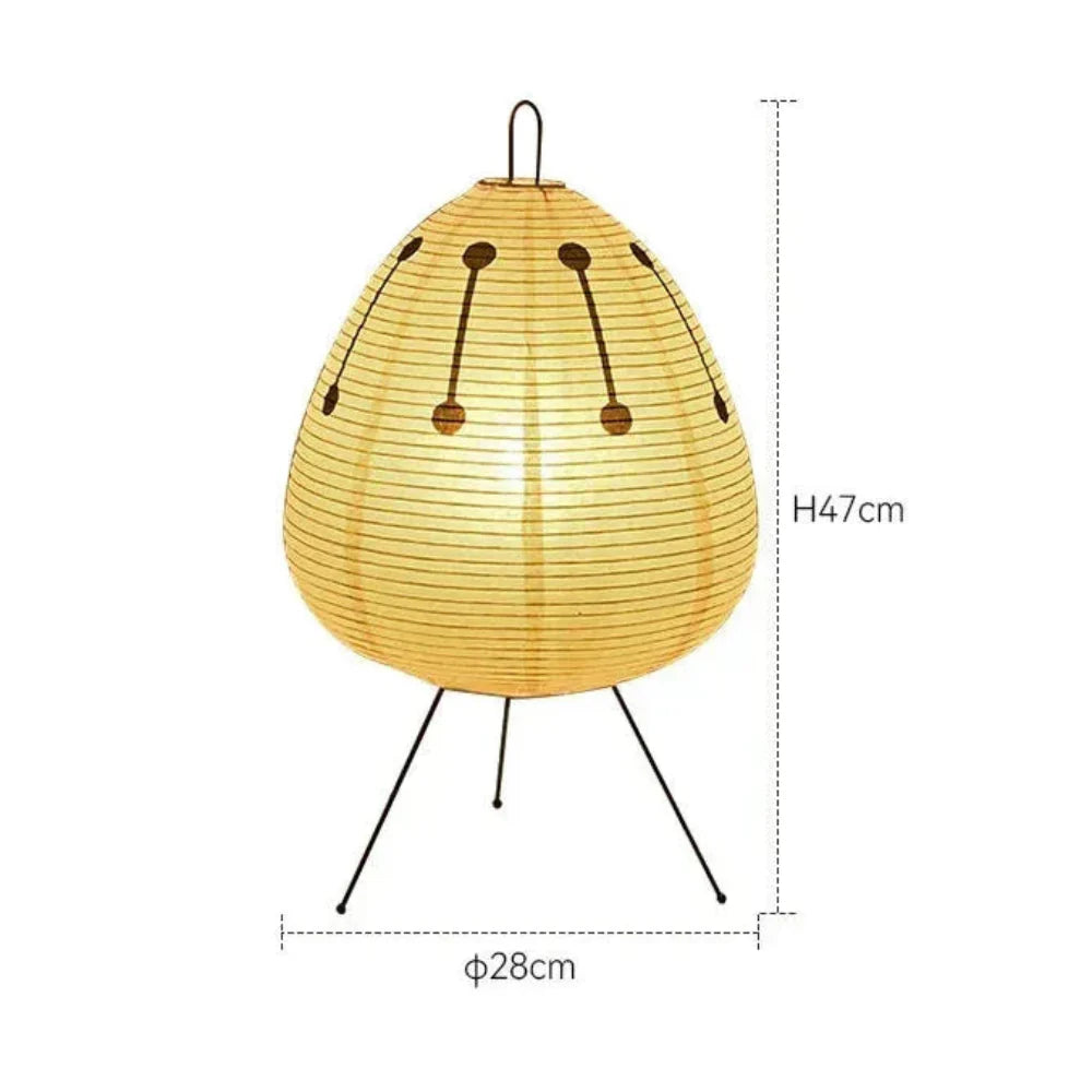 Reispapierlampe | Japanische Tischlampe | Sanftes Wabi Sabi Licht | HikariGlow