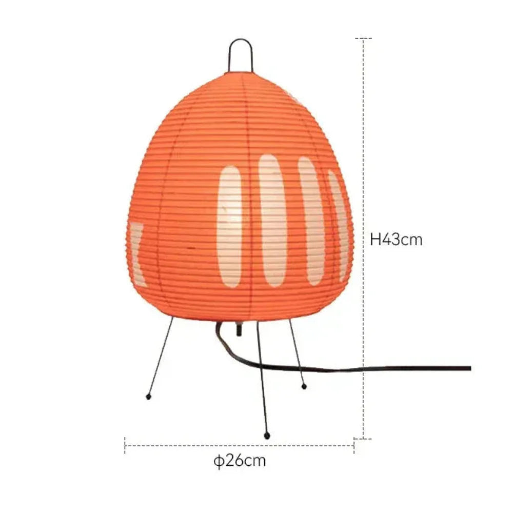 Reispapierlampe | Japanische Tischlampe | Sanftes Wabi Sabi Licht | HikariGlow
