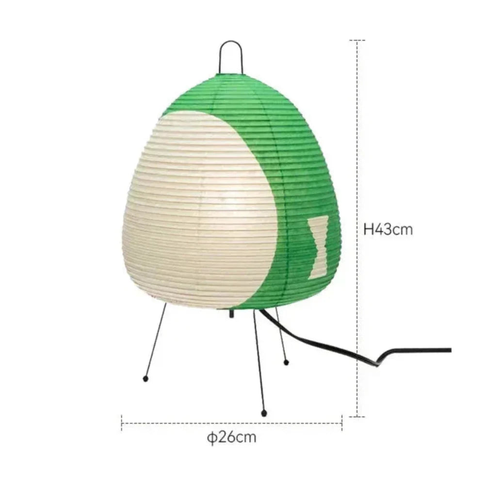 Reispapierlampe | Japanische Tischlampe | Sanftes Wabi Sabi Licht | HikariGlow