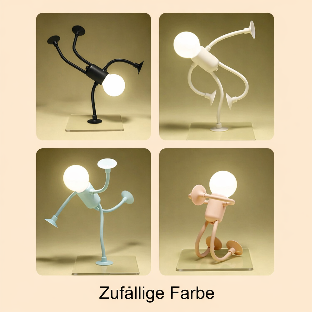 Roboter Tischlampe | Lustiges Design | LED Beleuchtung | Dekorative Wohnlampe