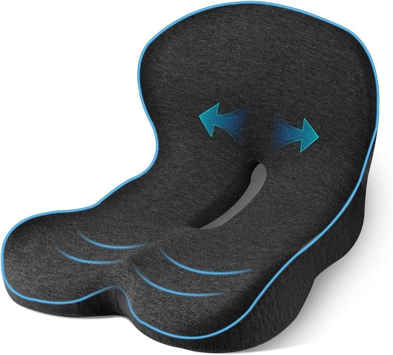 Rutschfestes Sitzkissen | Aus Memory-Foam | Ergonomische Entlastung | PosturePro