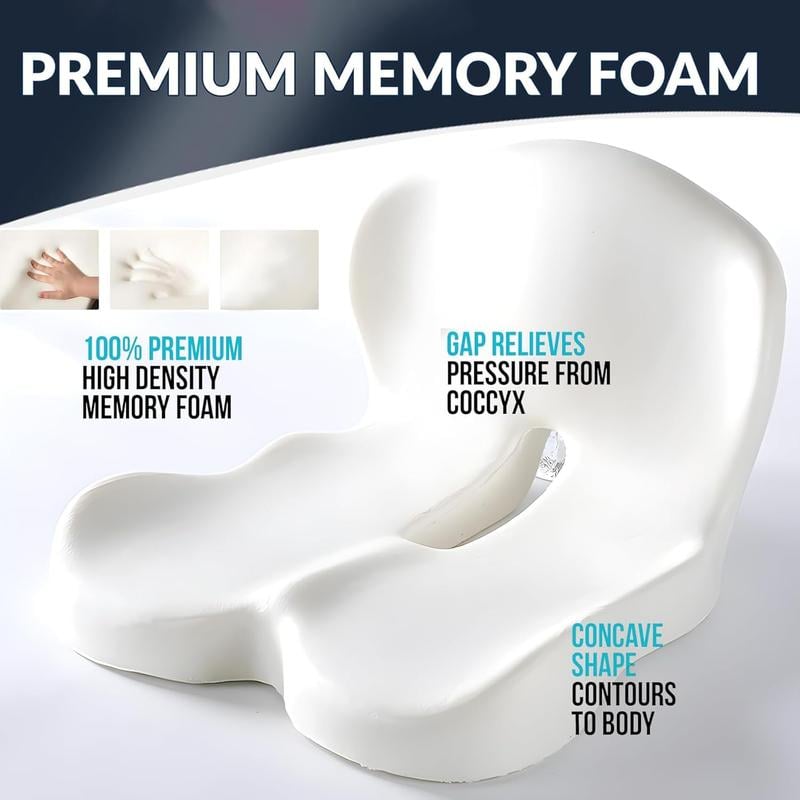 Rutschfestes Sitzkissen | Aus Memory-Foam | Ergonomische Entlastung | PosturePro