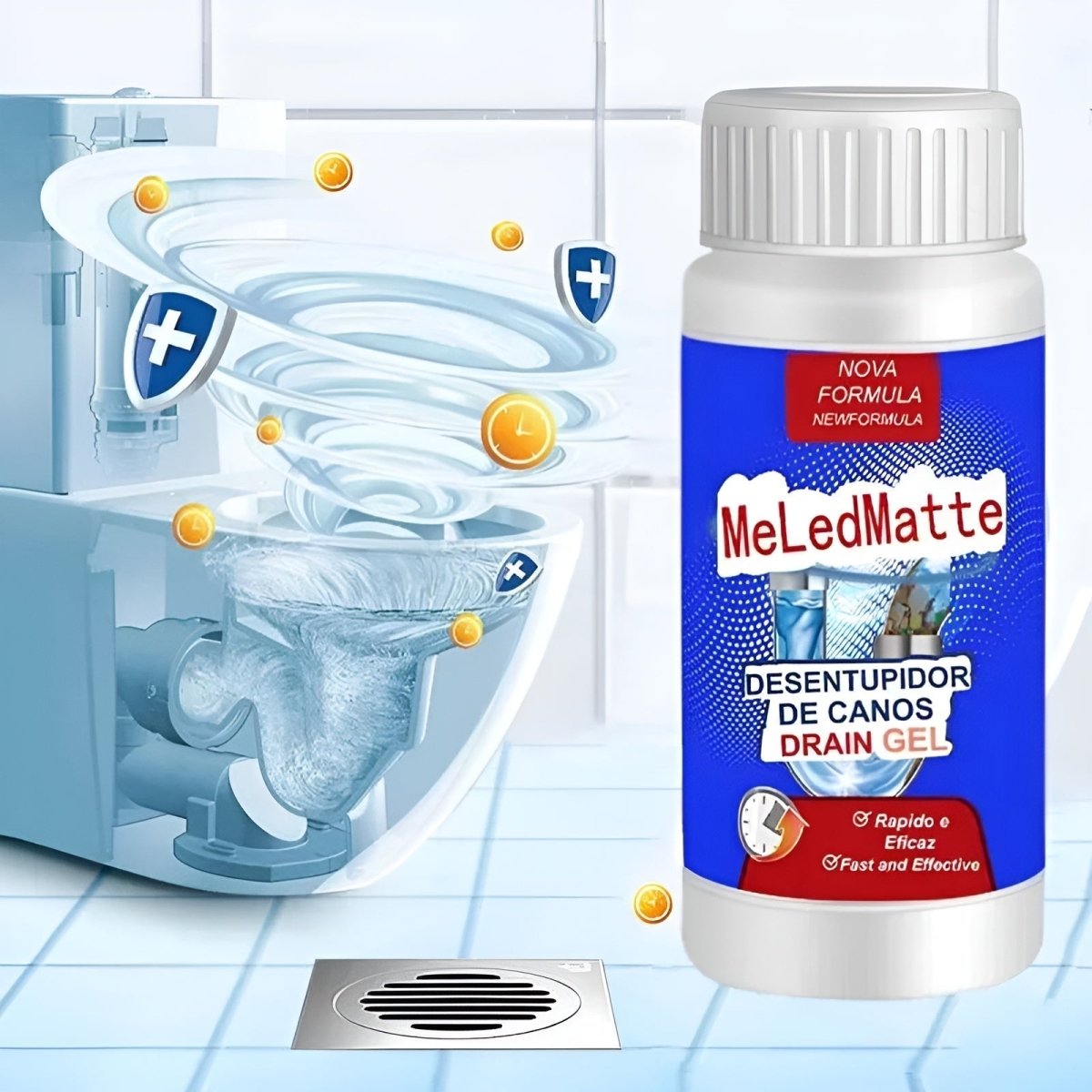 Čistič odpadů | Rozpouští tuk, vlasy a organické zbytky | do kuchyně, koupelny a WC | ClearFlow