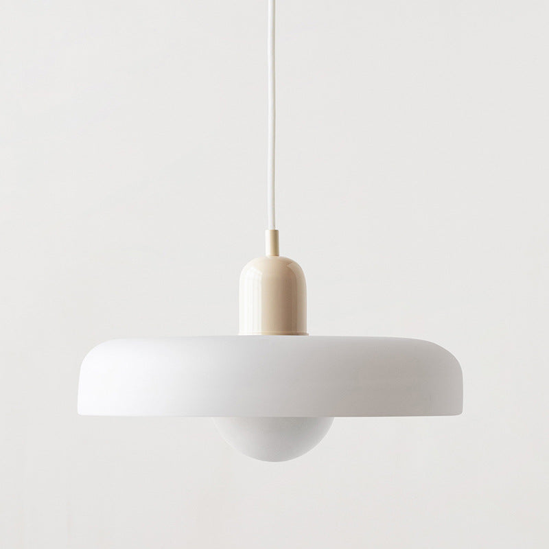 Glas-Pendelleuchte Bauhaus-Stil | Rundes Buntglas mit verstellbarer Hängehöhe | Ideal für Wohnzimmer, Küche und Flur 48